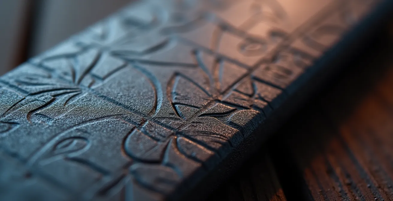 Vue macro détaillée de textures métalliques et surfaces premium d'objets publicitaires